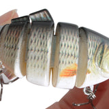 3D Eyed 6-Segment Lifelike Bait With 2 Hooks