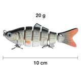 3D Eyed 6-Segment Lifelike Bait With 2 Hooks