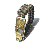 7 Core Parachute Survival Rope Bracelet With Knife