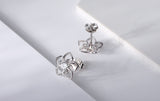 Real Sterling Silver AAA Zircon Stud Earrings