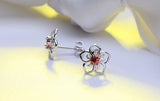 Real Sterling Silver AAA Zircon Stud Earrings